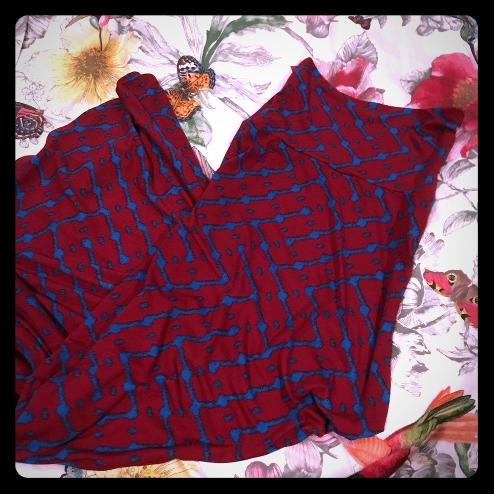 LuLaRoe MAXI - XXS wine/blue - Picture 1 of 5